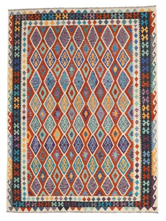261X335 Tappeto Orientale Kilim Afghan Old Style Grandi (Lana, Afghanistan)