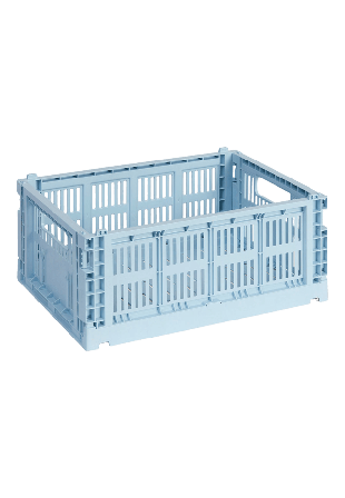 HAY Colour Crate Medium Soft blue Förvaring Blå
