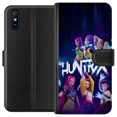 Kompatibel Tegnebogsetui til Xiaomi Xiaomi Redmi 9A Kpop-inspireret Huntrix-gruppe farverig scenetegning med pigekraft æstetik og neonbelysning