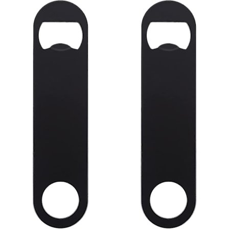 Ølåpnere, Flat Bottle Opener i Rustfritt Stål Ølåpner Bar Ølåpner For Kjøkken Bar Restaurant (2 stk, Svart)