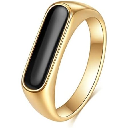 Signet rostfritt stål bandring Guldpläterad mode söt staplingsbröllop förlovningsfidgetring för kvinnor män tonåring