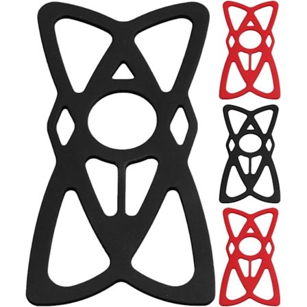 Mobiltelefonhållare X Hållare Handtag Tether Gummiband Silikon Säkerhetsbälte - Universal Motorcykel Cykel Mobiltelefonhållare Tillbehör (2 Svart & 2 