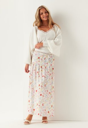 BUBBLEROOM - Viscose Skirt - Floral/Patterned