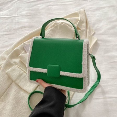 Enkel axel underarmsväska Liten fyrkantig väska GRÖN