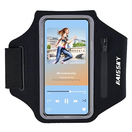HAISSKY 6.5" Sportarmband Telefonfodral För iPhone 15 14 13 12 11 Pro Max 16 AirPods Pro Samsung S24 Xiaomi Gym Träning Armband