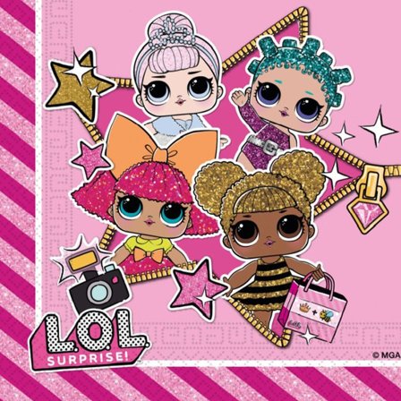 Servetter LOL 20-pack - LoL Surprise Kalas Dekoration - Kalaslagret.se