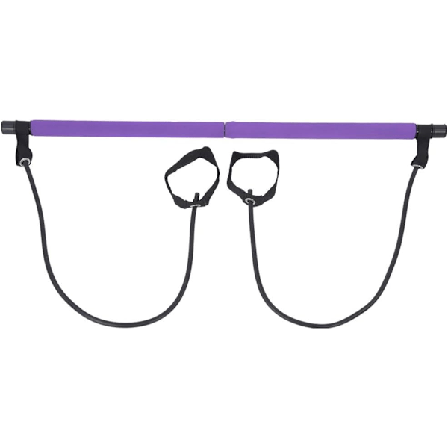 Kannettava Pilates-tanko Jooga Vastuskuminauha, Monitoiminen Kotikuntosali Harjoittelu Joustava Kuminauha Kuntoiluväline Violetti