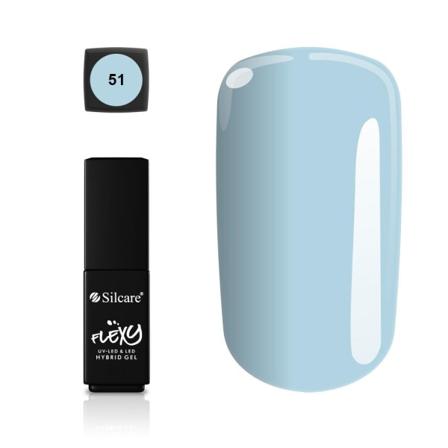 Silcare - Flexy - Hybrid Gel - Color: 51 - 4,5 Gram Ljusblå
