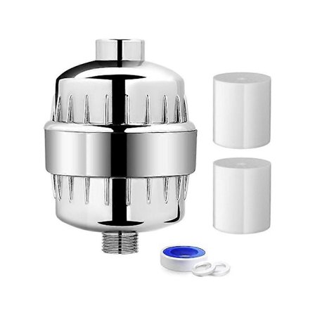 25-stegs duschfilter för hårt vatten, vattenmjukgörande duschhuvudfilter med utbytbart filter