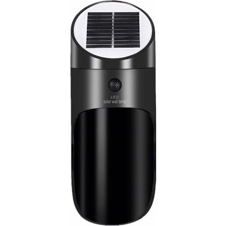 Utomhus solcellslampa med rörelsesensor, trådlös vattentät solcells vägglampa, 120° vidvinkel 4 M detektering utomhus säkerhetsbelysning för ytterdörr