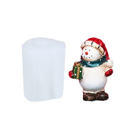 Creative Form Mould för gips och ljus 3D Snowman Juldekorationer Form Form
