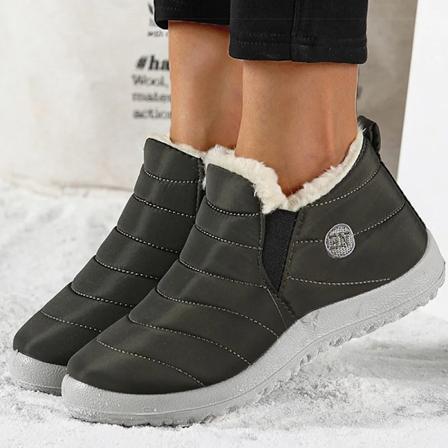 Damskor Stövlar Dam Vinterstövlar Varma Päls Vinterskor För Kvinnor Snöstövlar Lätt Ankel Botas Mujer Svart Combat Botines army green 39