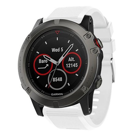 Garmin Fenix 5X Plus klockarmband av silikon - Vit