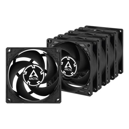 Arctic Cooling P8 Case Fan 80mm w/ PWM control and PST cable 5 pack Black