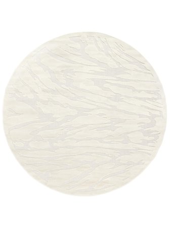 Sierra Ø 200 Cremeweiß Rund Baumwollteppich