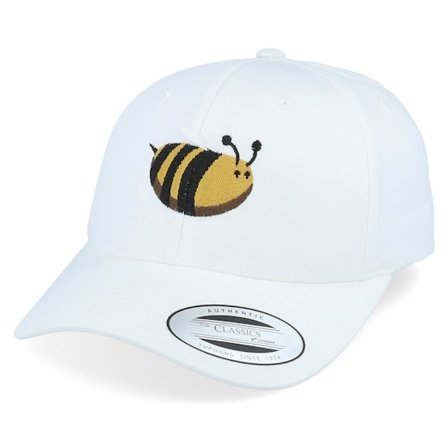 Iconic - Weiss Adjustable Cap - Chubby Bee White Curved Adjustable @ Hatstore