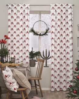 Julegardin God jul med trykt motiv 2-pak Hvid