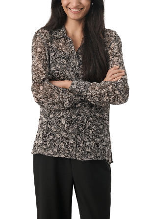 Part Two DelvinaPW SH Skjortor Dam Svart 34