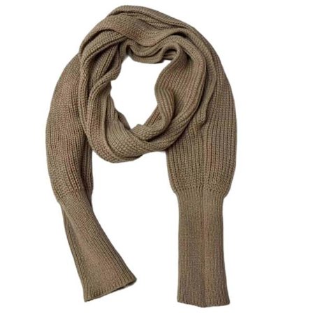 Strikket sjal med ermer, genser, halstørkle, varmt strikket skjerf for vintervarme, marineblå