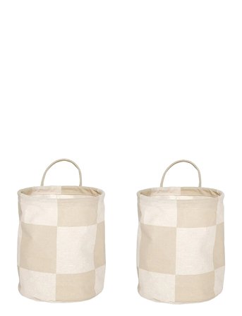 OYOY Living Design Chess Storage Basket Small - Set Of 2 - Beige - ONE SIZE