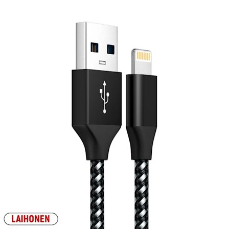 LAIHONEN USB-kabel för iPhone 5 6 7 8 Plus X XS XR 11 12 13 14 Pro Max SE 1m 2m 3m Lång Kort iOS Data Laddare Sladd Snabbladdning