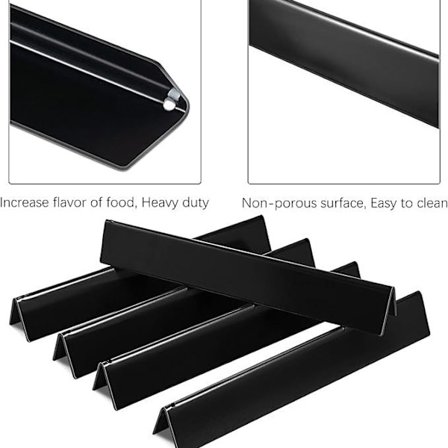 4 stk. Amazon Weber 7620 ovn varmeplade, flammeskjold, flammeseparator emalje varmeplade ovntilbehør [YATOUT]