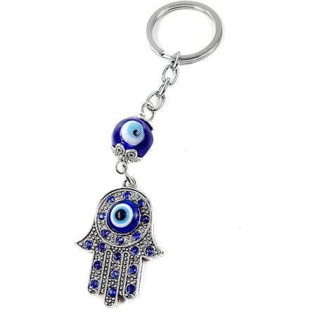 Ondt øye nøkkelring Hamsa Fatima håndbeskyttelse Lucky nøkkelring Amu