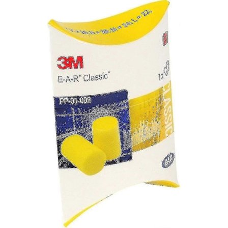 3m Ear Classic ørepropper, 50 par pakket parvis, gul, SNR = 28dB, høreværn [ege]