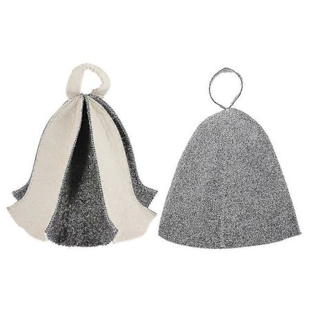 2 stk. Filt Sauna Hatter Komfortable Sauna Hatter Fortykket Sauna Hatter Sauna Tilbehør (Fww)