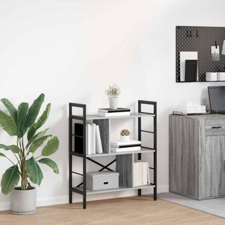 Möbel hylla Vidaxl Hylla Grå Sonoma 75 x 30 x 91 cm Ingenjörsträ