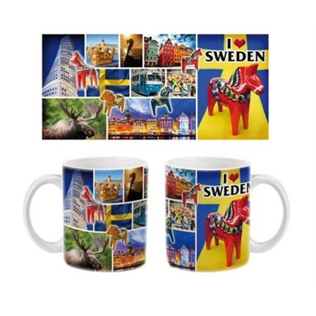Sverige Souvenir Krus I Love Sweden