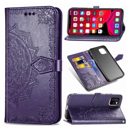 Mandala iPhone 11 Pro Max Flip kotelot - Violetti Purple