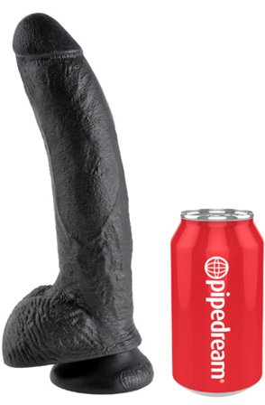 Kjøp Pipedream King Cock With Balls Black 23 cm - Dildo | God pris