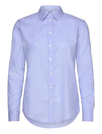 Classic Fit Cotton Shirt Tops Shirts Long-sleeved Blue Lauren Ralph Lauren