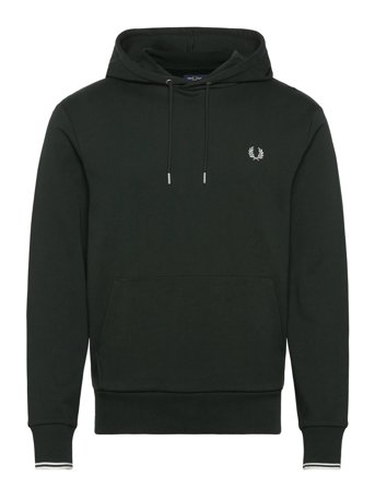 Fred Perry Tipped Hooded Sweatshirt - Green - M
