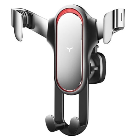 Biltelefonhållare Metall Luftventilationsgaller Gravity Bil Mobil Silver