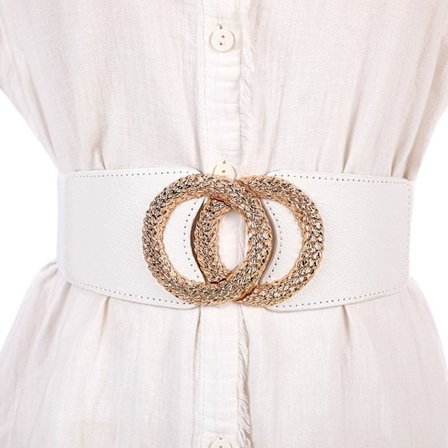 Luksus brede belter Stretch Cummerbunds HVIT