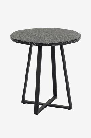 Kave Home - Bord Tella, Ø 70 cm - Svart - Småbord - Fra Homeroom