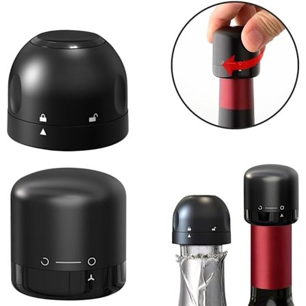 Vinflaskkork, återanvändbar vakuumtätning för rött vin, champagne, kork