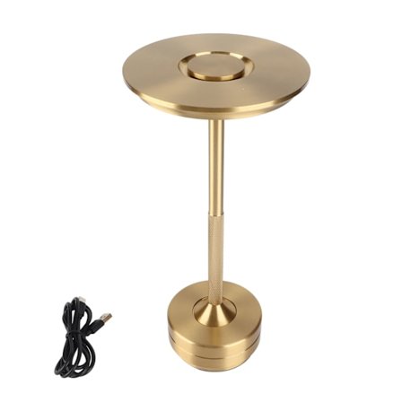 LED-bordlampe Justerbar Lysstyrke 360 Graders Belysning Hurtig Opladning Aluminium Bordlampe Guld
