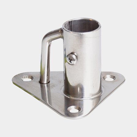 Pied de filière, Ø25.4 mm, acier inoxydable, 4°