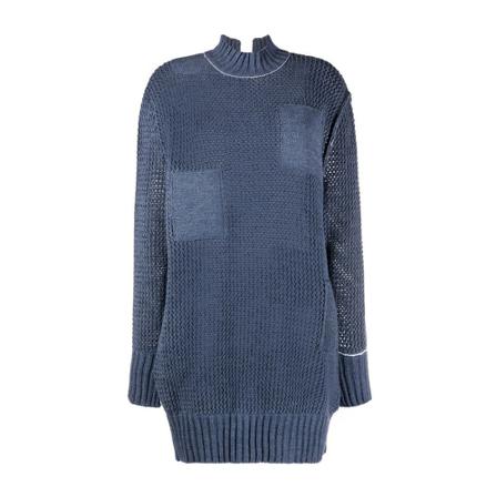 Maison Margiela, Turtlenecks Blauw, Dames, Maat:S
