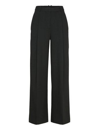 Pleated Wide Leg Trousers Black Mango