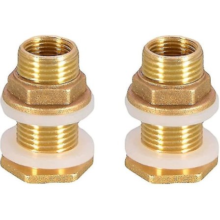 1/2" Messing Tank Slange Sæt, 2 Messing Tank Udløb 1/2" Messing Tank Forbindelse Til Regn Tønde Hane Regnvand Tank