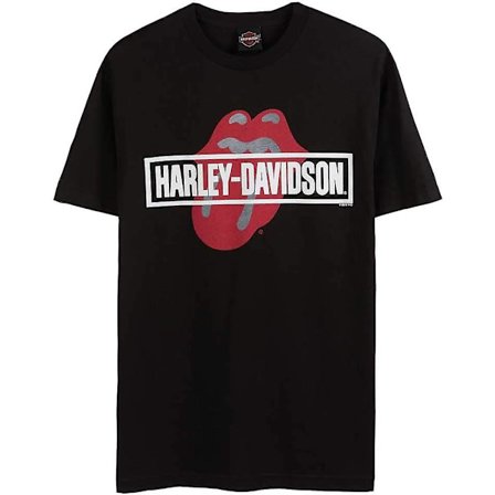 Harley-davidson Rolling Stones Mash kortärmad T-shirt med rund hals för män - Svart