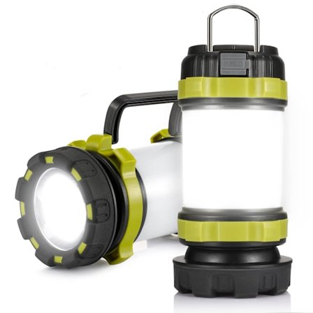 Genopladelig Camping Lanterne, Håndholdt Camping Lommelygte 3000 Lumen med 6 Lystilstande, 5000mAh til Orkan Nødsituation, Overlevelseskits, 