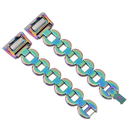 Metall armband klockarmband ersättning med strassband för Fitbit Charge 2 färgglad och vit