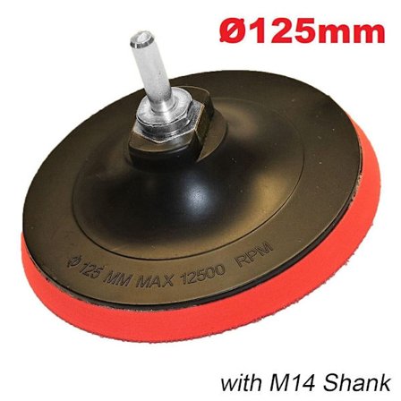 Slipeplate Slipeskive 125MM MED SKAFT 125MM MED SKAFT