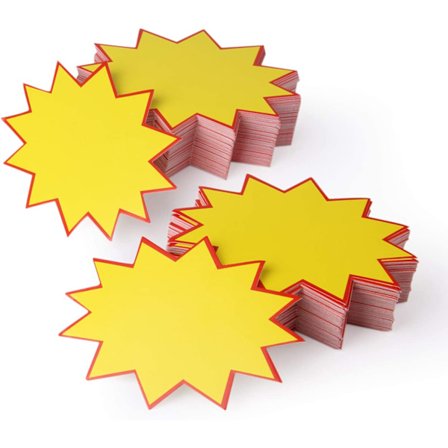 100 st tomma stjärnformade skyltar för rea och prislappar