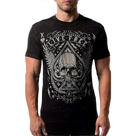 Xtreme Couture Herre Deuces Wild T-shirt Sommer Afslappet Løs Bomuld Kortærmet S-3XL